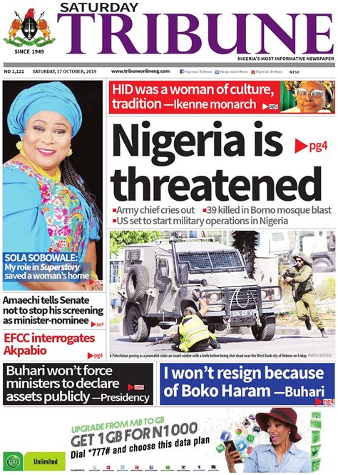 tribune newspaper nigeria politics
